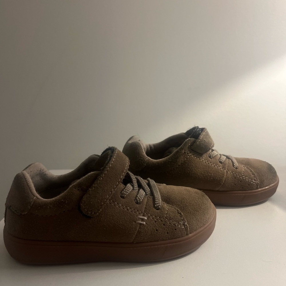 Stride Rite Brown Suede Kids Sneakers